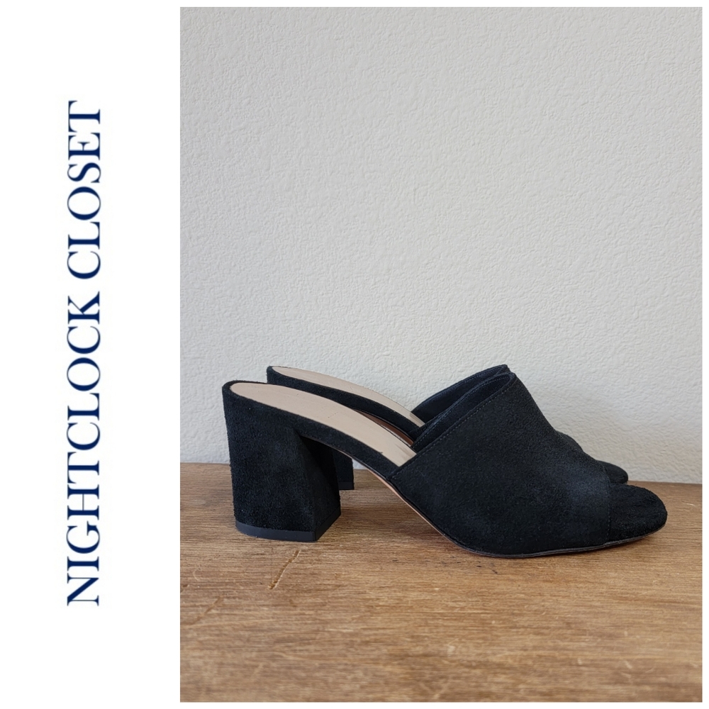 🎄Maryam Nassir Zadeh black suede Mar mules